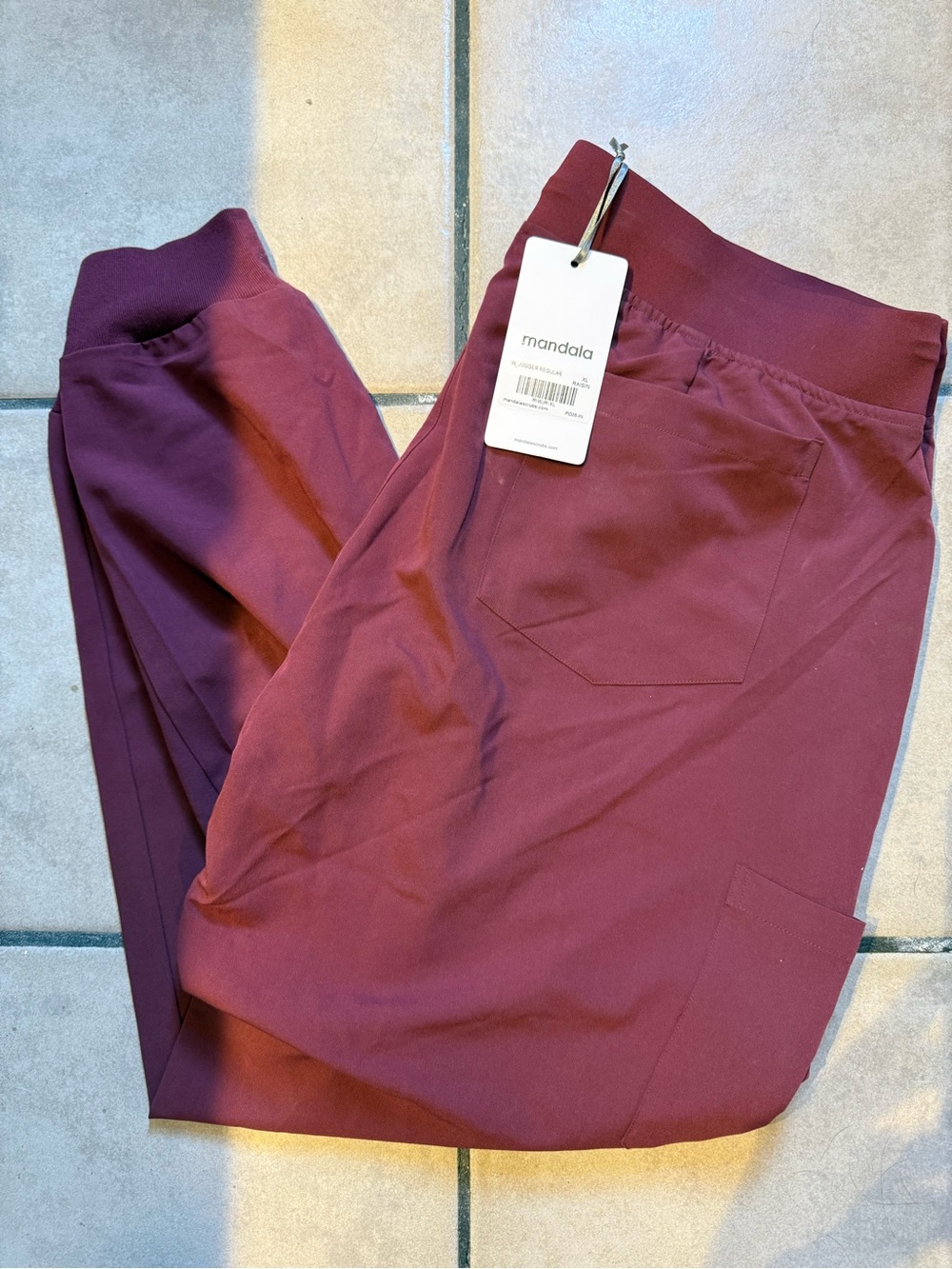 Mandala Women's Scrub Jogger Pants with Elastic Waistband